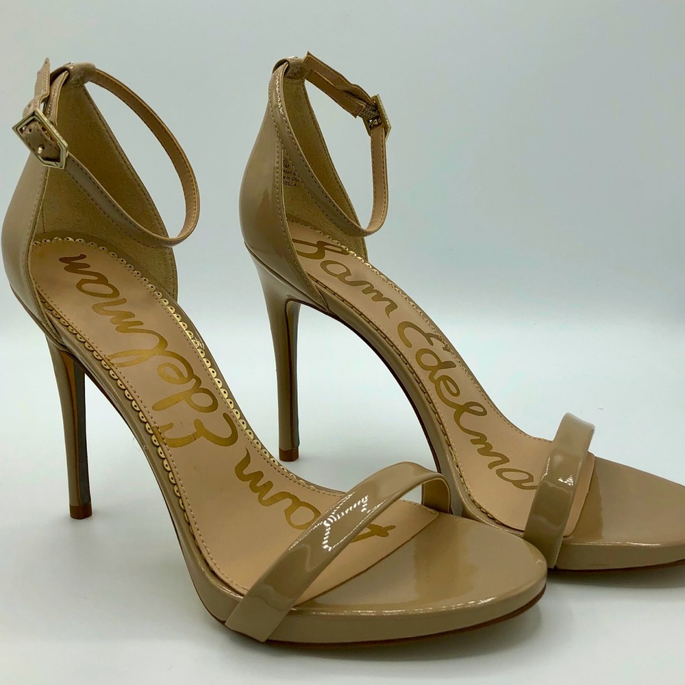 Sam Edelman Ankle Strap Stiletto Nude Size 10